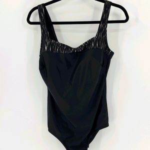 SOPHIA CARLYN, BLACK ONE PEICE bathing suit. 20W..